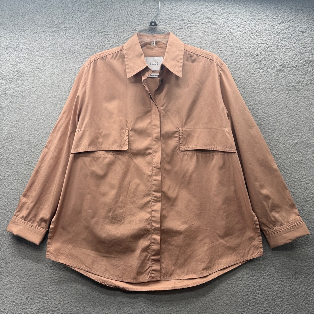 ESSE Studios Edition No 4 Soft Blush Cream Button Up Top Shirt Blouse Women’s 6